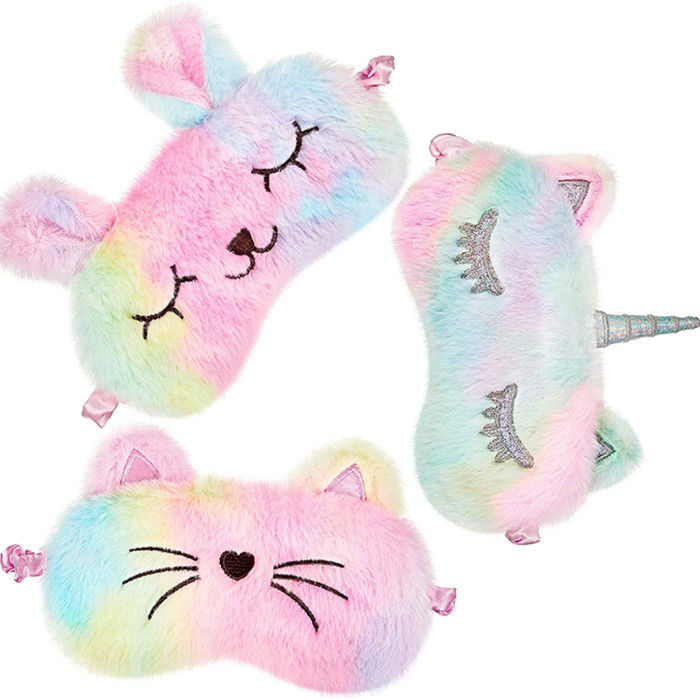 Plush Night Sleeping Eye Cover Cat Unicorn Eye Blindfold For Sleeping OEM